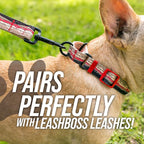 Leashboss Martingale Collar for Dogs | Reflective Nylon Dog Collar for Large Dogs, Medium and Small Dogs | No Pull Pet Training Collar Small | Quick Release Buckle, Adjustable Pet Collar