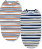 Dog Shirts Vest Cotton Striped T-Shirt, Sleeveless Stretchy Pet Clothes for Small Dogs, 2-Pack Soft Breathable Puppy Tank Top Cat Tee (XX-Large, Blue,Yellow)