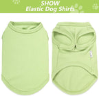 2 Pack Dog Clothes for Small Dogs Summer Dog Shirt Vest Girl Boy Lightweight Puppy T-Shirts Blank Soft and Cool Pet Clothing Sleeveless Medium Large Dog Outfit (Black+Avocado Green, XX-Large)