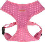 Puppia Dotty Dog Harness Over-The-Head No Pull No Choke Walking Training Adjustable for Small & Medium Dog, Large, Pink