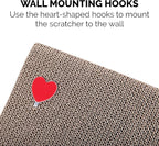 Furhaven 2-Pack Scratching Boards w/ Catnip & Wall-Mounting Hooks for Indoor Cats, Reversible - Wall-Mounted Corrugated Cat Scratchers - Seaglass, Standard/2-Pack