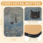 Art Cat Scratcher, Wall-Mountable Cat Scratching Board, Cat Wall Scratcher 16.7x11x1 Inch Cat Scratch Pad and Cat Scratchers for Indoor Cats Toy Furniture Protector（Water Lily Pond）