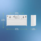 Philips Wireless Doorbell Kit, Battery-Operated Reciever, 1 Push Button, 2 Melodies, 4 Volume Levels, 150 Ft Range, White, DES1120W/27