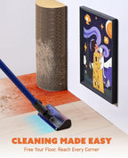 Decorative Wall Art Cat Scratcher for Vertical Scratching, 14"x20" Framed Sisal Scratch Pad Mat with Renter-Friendly No-Drill Wall Mounted Setup, Durable Alternative to Cardboard (Mondrian's Cat)