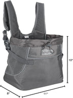 Outward Hound PupPak Dog Front Carrier, Small, Grey – Hands-Free Hiking & Camping Pet Backpack for Small Pets up to 10 lbs, Padded Straps, Breathable Mesh, Water-Resistant, Safety Clip