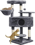 Topeakmart 46'' Cat Tree Cat Tower, with Thicker Scratching Posts, Larger Plush Perch, Spacious Condo, Basket, Multi-Level Cat Condo Furniture for Indoor Cats Kitty Pet Play House