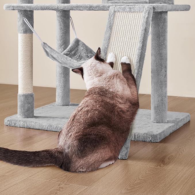 Topeakmart Cat Tower for Indoor Cats 63.5inch, Cat Furniture Condo with Scratching Posts as Kitten Activity Center