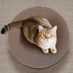 Round Cat Scratcher Refill 10 inch Diameter 7/8 Inch Thickness Circle Scratcher Replacement Scratcher Pads for Indoor Cats Scratching Cardboard (2 Pc)