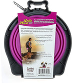 Loving Pets - Bella Roma Double Diner Portable Travel Dog Bowls Collapsible Combined Dog Food & Water Bowls (Pink, Medium)