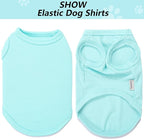 2 Pack Dog Clothes for Small Dogs Summer Dog Shirt Vest Girl Boy Lightweight Puppy T-Shirts Blank Soft and Cool Pet Clothing Sleeveless Medium Large Dog Outfit (Light Blue+Dark Cyan, XX-Large)