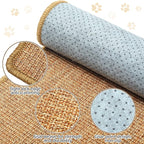 Riakrum 2 Pack 32 x 16 Inches Sisal Cat Pad Rectangular Sisal Scratch Mat Natural Fabric Horizontal Cat Pad Scratching Scratch Mat Protector for Furniture Sofa and Wall(Brown)