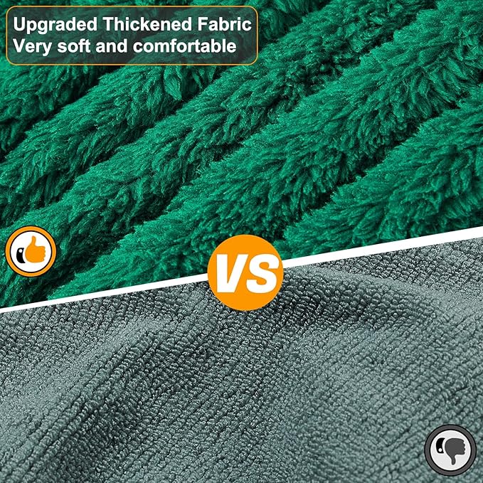 Bienbee Dog Bathrobe, Quick Drying Super Absorbent Dog Robes for After Bath, Warm Keeping Dogs Towel, Dogs Bath Supplies, Dark Green XL