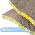 PrimePets Cat Scratchers Cardboard, Curved Shape Cat Scratch Pad, Cat Scratching, Corrugated Board Reversible with Catnip for Indoor Cats