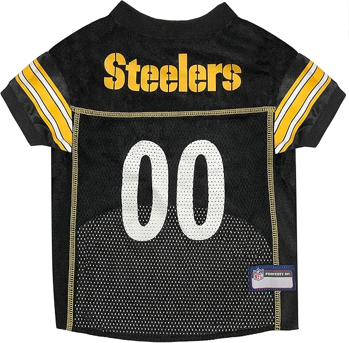 Pets First NFL Pittsburgh Steelers Dog Jersey, Size Small, Football Shirt Costume for Pet, Dog Sports T-Shirt, NFL Team Clothing for Cats, Licensed Pet Apparel Available in 7 Sizes and 32 Teams