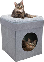 Kitty City Indoor Cat Cube Furniture, Gray Cube