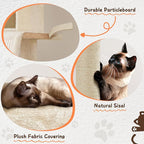 Topeakmart Cat Tower for Indoor Cats 63.5inch, Cat Furniture Condo with Scratching Posts as Kitten Activity Center
