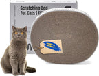 Cat Scratcher Bed – 16.5" x 13" Premium Scratch Lounge Bed Made from Recycled Corrugated Cardboard, Oval Cat Couch with Natural Catnip for Indoor Cats, Scratching Bed for Cats, Protect Furniture
