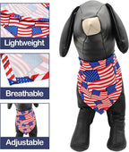 10PCS 4th of July Dog Bandanas American Flag Stars and Stripes Patriotic Balloons Pattern for Medium Boys Girls Independence Day Party Grooming Accessories