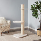 Two by Two Austin Cat Tree 3 - Beige Scratching Post Cat Furniture - 58.3 in. Tall