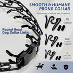 Pinch Collar for Dogs, Prong Training Collar with Quick Release Buckle for Dog Pulling Behavior Correction, Adjustable Pinch Leashes (M/L / 18-23" Neck Size)