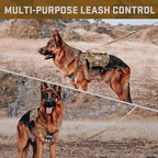 Forestpaw Dog Harness Medium Sized,Tactical Dog Harness with Handle,No Pull Military Style Service Dog Vest with Pockets Adjustable for Medium Large Dogs,Camouflage Brown,Chest 19.5-41.5"