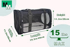 Soft-Sided Pet Carrier for Cats Small Dogs of 15 Lbs Medium Black