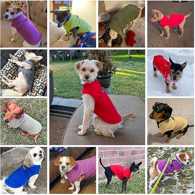 BEAUTYZOO Dog Fleece Vest Sweater Winter Jacket for Small and Medium Dogs with D-Ring Leash Cold Weather Coat Hoodie for XS S M Dogs Boy or Girls,Rose M