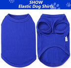 2 Pack Dog Clothes for Small Dogs Summer Dog Shirt Vest Girl Boy Lightweight Puppy T-Shirts Blank Soft and Cool Pet Clothing Sleeveless Medium Large Dog Outfit (White+Blue, XX-Large)