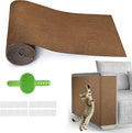Cat Scratch Furniture Protector, 78.7''x15.8'' Trimmable DIY Self-Adhesive, Durable Corner Scratcher Couch Protectors from Cat Claws for Sofa, Tree Shelves & Scratching Posts (Brown)