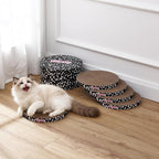 CSR1012D Kate 12 Inch Cardboard Cat Scratcher Pads with Box & Catnip, Reversible Heavy-Duty Scratch Boards for Cats, Furniture Protection, Classic Pattern, Black/White, 5-Pack