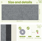 Cat Scratch Couch Furniture Protector, 78.7" x 15.8" Cat Scratcher Pad Deterrent from Cats Claws Scratching, DIY Sisal Carpet Cat Proof Couch Cover Replacement for Indoor Sofa, Wall, Door, Light Grey
