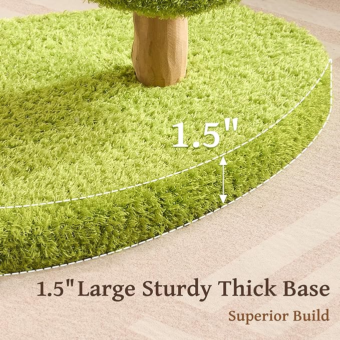 Modern Natural Solid Wood Cat Tree Tower for Indoor Cats Large Adult, 30 inch Flower Cat Tree with Scratching Post, Luxury Aesthetic Cat Tree with Cloud-Soft Flower Perches and Sisal Scratching Pad