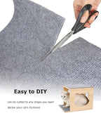 Cat Scratching Mat with Self-Adhesive for Climbing, Carpet Replacement for Cat Tree and Scratching Posts, Trimmable Couch Protector from Claws (78" L*15.7" W)