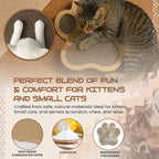Paw-Shaped Cat Scratcher | Reversible Cardboard Kitten Scratcher | Scratching Board for Indoor Cats | Scratcher Cardboard for Cats & Kittens | Cat Toy (Medium)