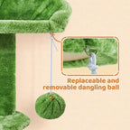 Topeakmart Cat Tree, 57in Cat Tree Tower for Indoor Cats with Basket Top Perches Sisal Scratching Board and Dalling Ball, Cat Activity Center for Kittens
