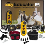 Educator EZ-902 E Collar for Dog Training with Remote - 1/2 Mile Range, Waterproof, 256 Blunt Stimulation Levels, Tone or Vibration Mode, Night Light for Small, Medium & Large Dogs (2 Dogs)