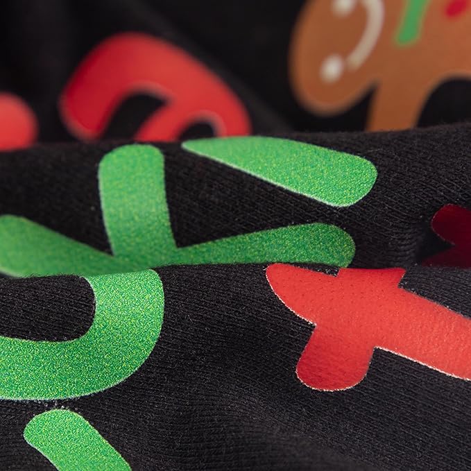 Fitwarm Official Cookie Tester Funny Dog Shirt, Christmas Dog Clothes for Small Dogs Boy Girl, Holiday Doggy Tshirt, Pet Outfit, Gingerbread, Black, Red, Green, Large