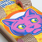 Suck UK Cat Scratcher Skateboard - Cat Scratching Board - Cardboard Cats Scratchers - Funny Gifts - Kitten Accessories & Accessories for Indoor Cats Furniture - Kitten Cardboard Scratcher