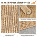 71" X 15.8" Thickened Cat Wall Climbing Carpet, Extra Large Cat Wall Scratcher Mat Tall Wall Mounted Climbing Cat Scratcher with 16 pcs Fixed Nails for Indoor Furniture Couch Sofa Protection (Camel)