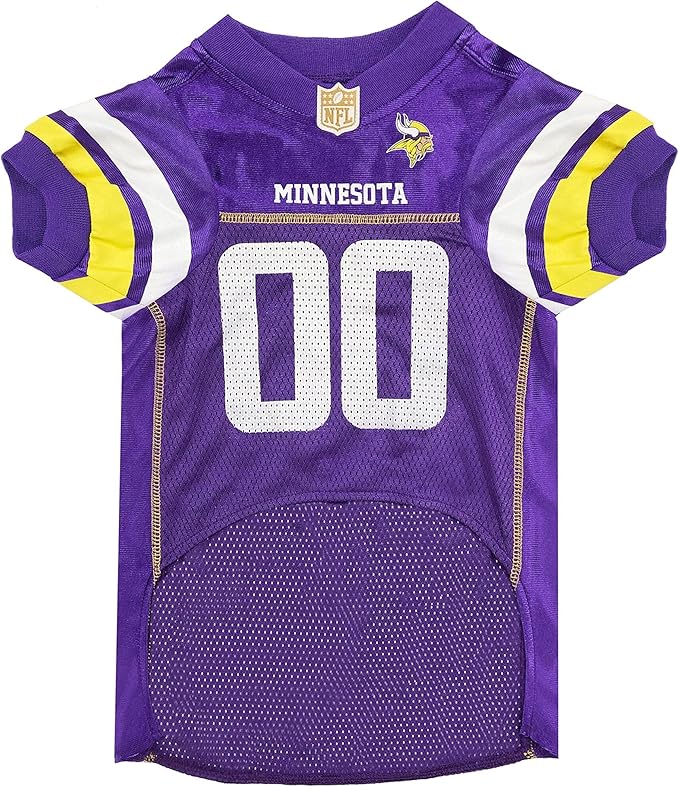 Pets First NFL Minnesota Vikings Dog Jersey, Size Large, Football Shirt Costume for Pet, Dog Sports T-Shirt, NFL Team Clothing for Cats, Licensed Pet Apparel Available in 7 Sizes and 32 Teams