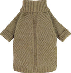 Fitwarm Thermal Knitted Dog Sweater Doggy Winter Coat Pet Clothes Doggie Turtleneck Jacket Puppy Outfits Cat Sweatsuit Sage Green Small