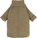 Fitwarm Thermal Knitted Dog Sweater Doggy Winter Coat Pet Clothes Doggie Turtleneck Jacket Puppy Outfits Cat Sweatsuit Sage Green X-Large