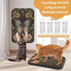 2 Pack Art Cat Scratcher, Wall-Mountable Cat Scratch Pad, Cat Wall Scratcher 16.7x11x1 Inch Cat Scratching Board for Indoor Cats Toy(Butterfly &Peacock)