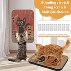 2 Pack Art Cat Scratcher, Wall-Mountable Cat Scratch Pad, Cat Wall Scratcher 16.7x11x1 Inch Cat Scratching Board for Indoor Cats Toy (Pumpkin)