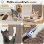 Cat Scratcher, 16.9 L Shape Cat Scratch Pad Wall Mounted, Cat Scratching Cardboard for Indoor Cats