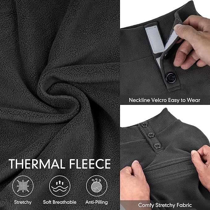 cyeollo XL Dog Pajamas, Fleece Dog Pjs Thermal Doggie Onesie Soft Stretchy Doggie Sweater Pet Jammies Clothes for Medium to Large Dogs Female & Male, Dark Grey XL