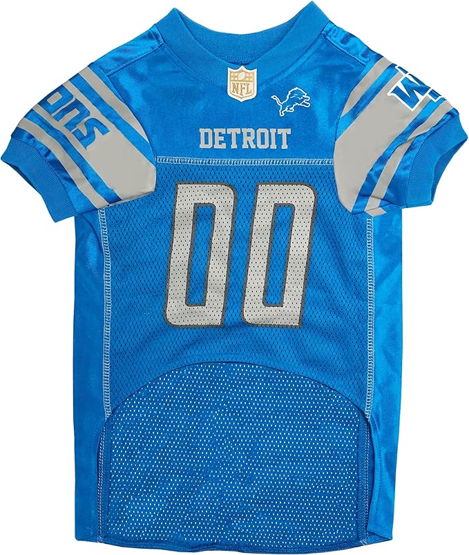 Pets First NFL Detroit Lions Dog Jersey, Size X-Small, Football Shirt Costume for Pet, Dog Sports T-Shirt, NFL Team Clothing for Cats, Licensed Pet Apparel Available in 7 Sizes and 32 Teams
