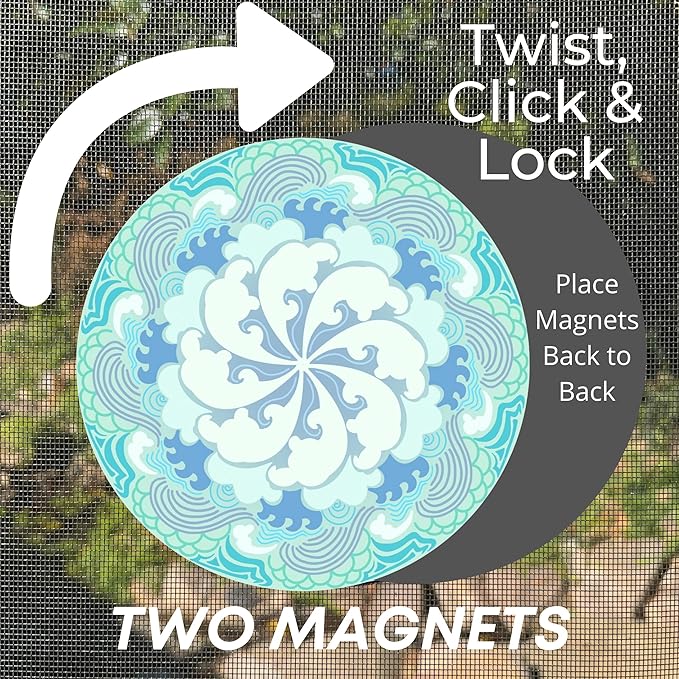 Screen Door Magnets Double Sided – Keep People, Kids, and Dogs from Running into a Screen Door. Saver - Robbins Aria Waving