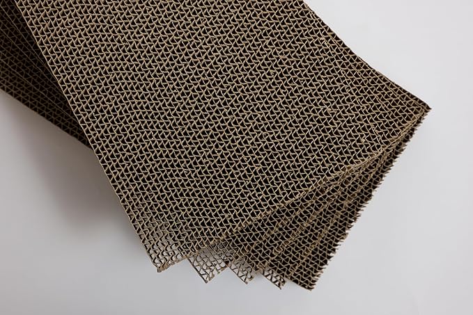 KOCHO Cat Scratcher Value Pack, 5-Count Honeycomb Cardboard Boards, 17.5" Length, Gentle on Claws, Made in Japan