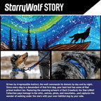 Wolfgang Heavy Duty Martingale Dog Collar with Quick Release Nylon Buckle for Walking & Training, StarryWolf Print